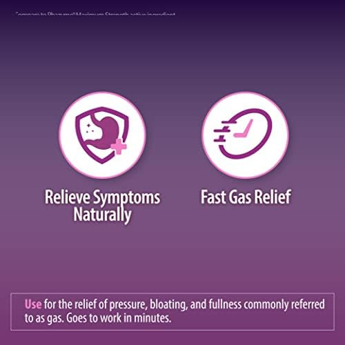 HealthA2Z Gas Relief Simethicone 250mg Fast Acting Gas Relief Bloating Pressure Discomfort