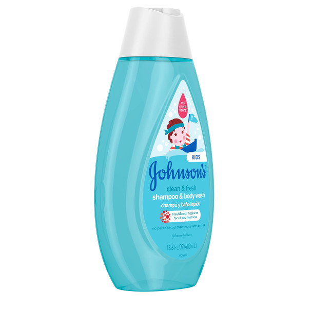 Johnson'S Clean & Fresh Children'S Tear-Free Shampoo & Body Wash, Sulfate-Free 13.6 Oz