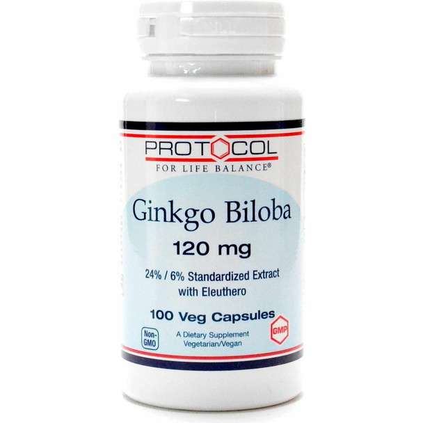 Ginkgo Biloba 120 mg 100 vcaps by Protocol For Life Balance