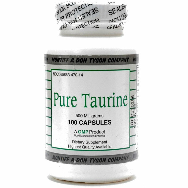 Pure Taurine 500 mg 100 caps by Montiff