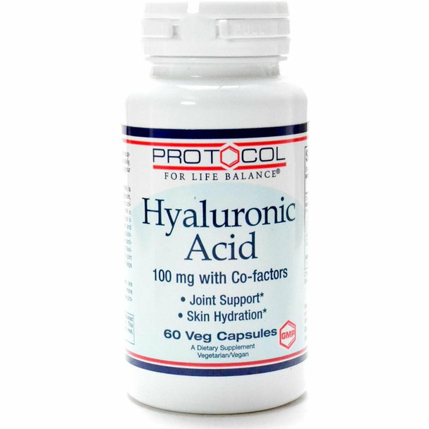 Hyaluronic Acid 100 Mg 60 Vcaps By Protocol For Life Balance