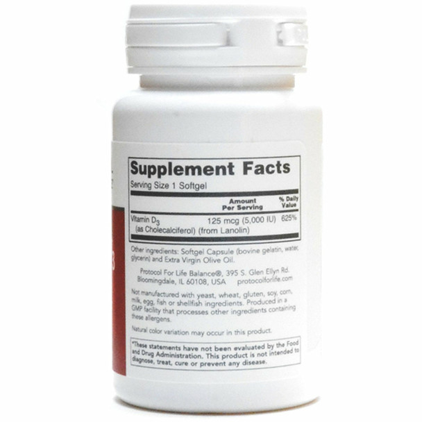 High Potency D3 5000 Iu 120 Gels By Protocol For Life Balance High Potency D3 5000 Iu 120 Gels By Protocol For Life Balance