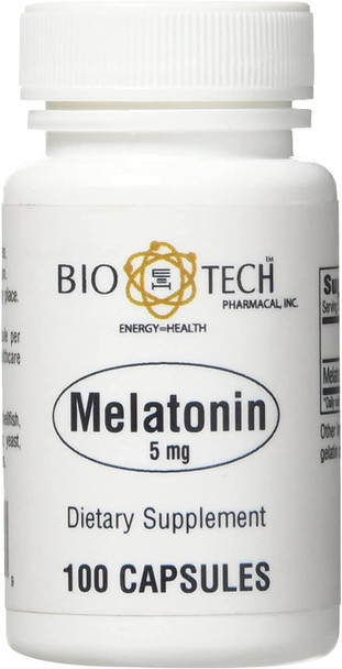 Melatonin 5 Mg 100 Caps By Bio-Tech