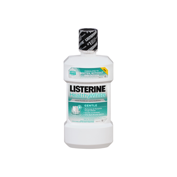 Listerine Healthy White Anticavity Mouthwash, Clean Mint 32 oz