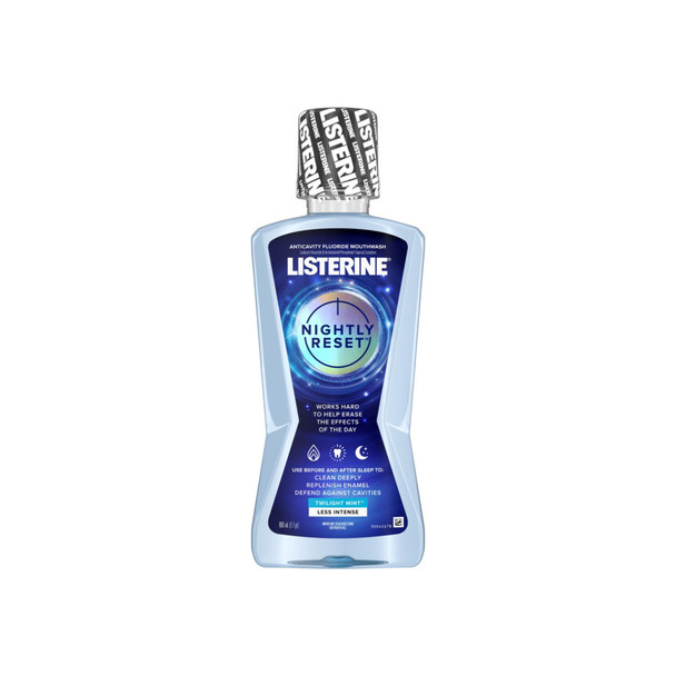 Listerine NIGHTLY RESET Anticavity Fluoride Mouthwash, TWILIGHT MINT 27.05 oz