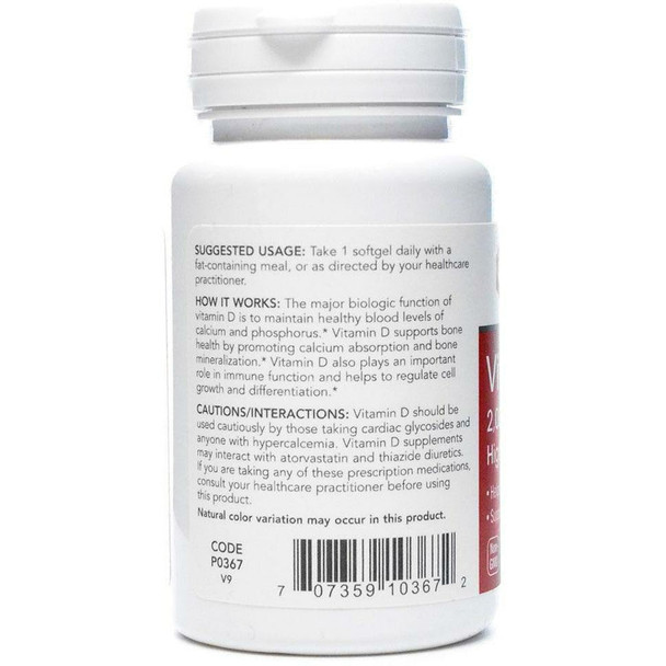 Vitamin D3 2000 Iu 120 Softgels By Protocol For Life Balance