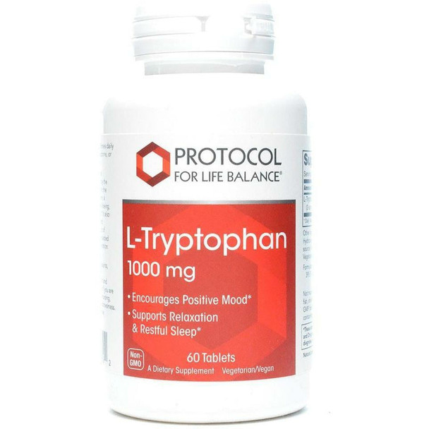 L-Tryptophan 1000 mg 60 tabs by Protocol For Life Balance