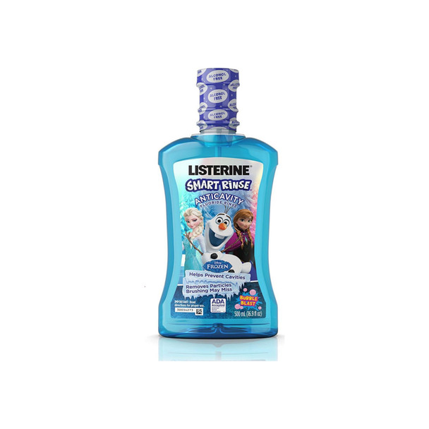 Listerine Smart Rinse Bubble Blast Anticavity Fluoride Rinse, Disney Frozen  16.9 oz