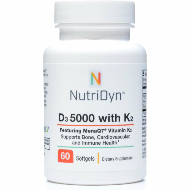 D3 5000 With K2 60 Softgels By Nutri-Dyn