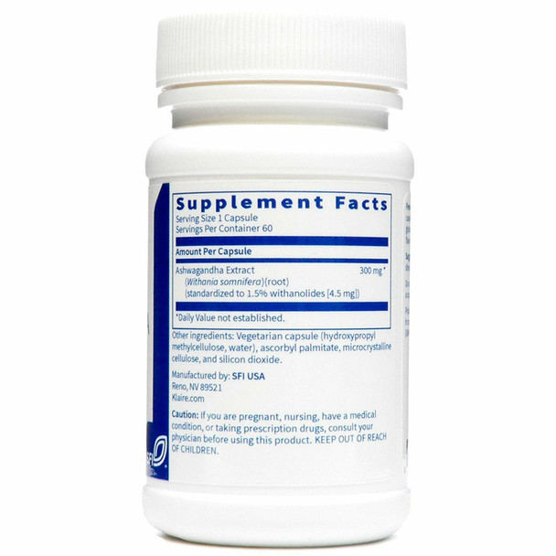 Ashwagandha Extract 60 VCaps by Klaire Labs