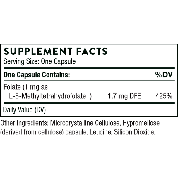 5-MTHF 1 mg 60 Capsules by Thorne Research