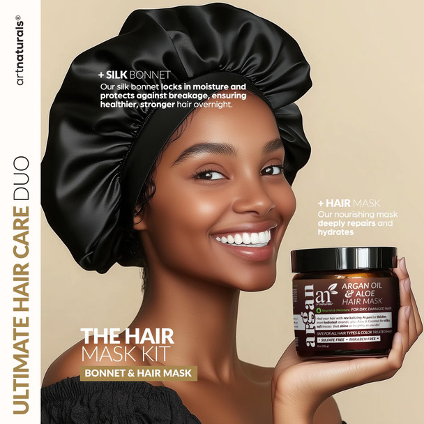 Artnaturals 2Step Deep Repair Hair Mask For Damaged Hair Intensive Treatment For Treated Hair Argan Oil Deep 8 Oz