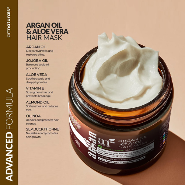Artnaturals 2Step Deep Repair Hair Mask For Damaged Hair Intensive Treatment For Treated Hair Argan Oil Deep 8 Oz