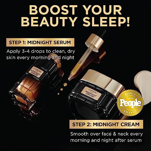 LOreal Paris Age Perfect AntiAging Midnight Face Serum Reduce Wrinkles + Eye Cream 1Oz