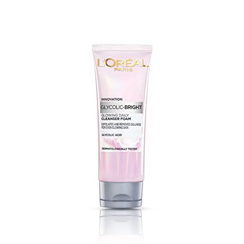 LOreal Paris Glycolic Bright Daily Foaming Facial Cleanser Daily Glowing Face Wash For 50Ml