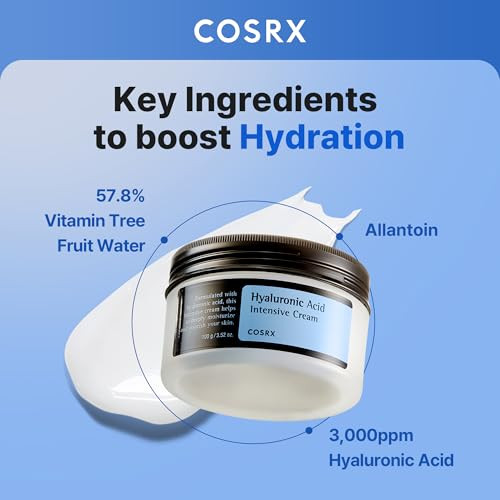 Cosrx Hyaluronic Acid Moisturizing Cream Lightweight NonGreasy LongLasting Hydration For Skin 3.52 Oz