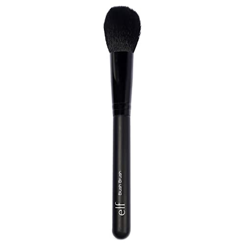 E.L.F. Blush Brush Soft Synthetic Tailored Design Blends Applies Precisely Absorbent Wet