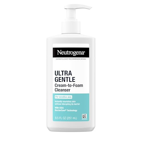 Neutrogena Ultra Gentle CreamToFoam Daily Facial Cleanser Transforms From A Creamy Cleanser 8.5 Oz