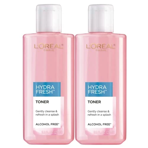 LOreal Paris Skincare Hydrafresh Toner Face Toner With ProVitamin B5 For A Smoother 2 Count