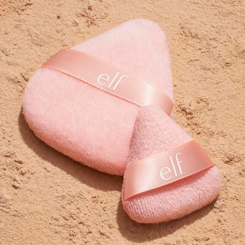E.L.F. Halo Glow Pinkie Puffs FingerSized Mini Puff For Applying Loose and Set Of 3