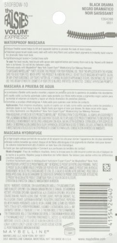 Maybelline York The Falsies Volum Express Waterproof Mascara Black Drama 385 0.28 Fluid Ounce