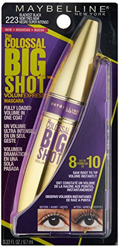 Maybelline York Volum Express The Colossal Big Shot Washable Mascara Blackest 0.33 Fl. Oz
