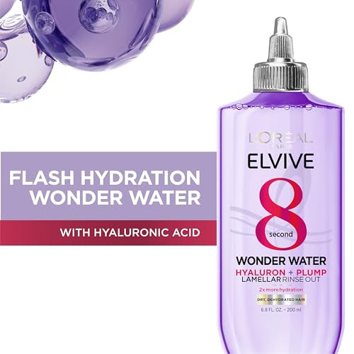 LOreal Paris Elvive Hyaluron Plump Flash Hydration Wonder Water Hair Rinse 8 Second 6.8 Fl Oz