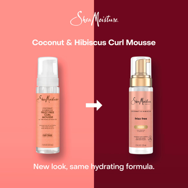 Shea Moisture Sheamoisture Curl Mousse For Curly Hair Coconut and Hibiscus Styling Mousse 7.5 Oz