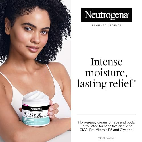 Neutrogena Ultra Gentle Face and Body Moisturizing Cream Nourishing Face and Body 11 Oz