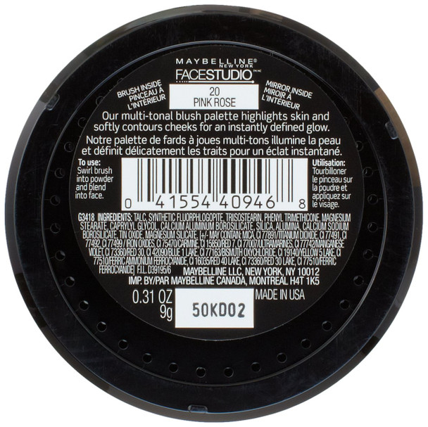 Maybelline York Face Studio Master HiLight Blush Pink Rose 0.31 Ounce