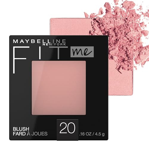 Maybelline The Blushed Nudes Eyeshadow Palette Makeup and Fit Me Powder Blush Mauve 1 Count