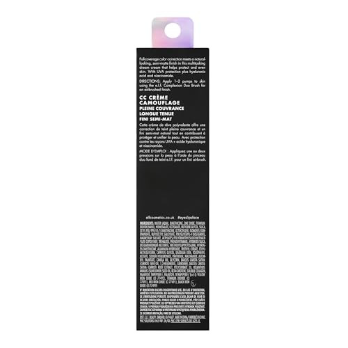 E.L.F. Camo Cc Cream Spf 30 ColorCorrecting MediumToFull Coverage Face Foundation Delivers Correcting Mediumtofull Cov