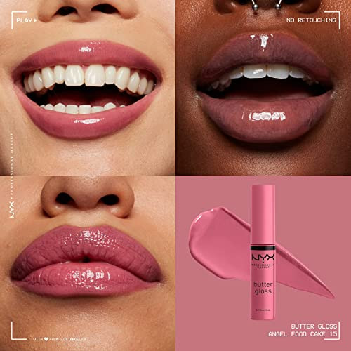 Nyx Professional Makeup Butter Gloss Lip Gloss 2Pack Angel Food Cake and Bit Of 2Pack