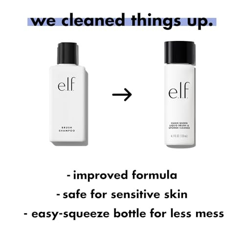 E.L.F. Clean Queen Liquid Brush and Cleaner Gentle Foaming Cleaner For 4.1 Oz