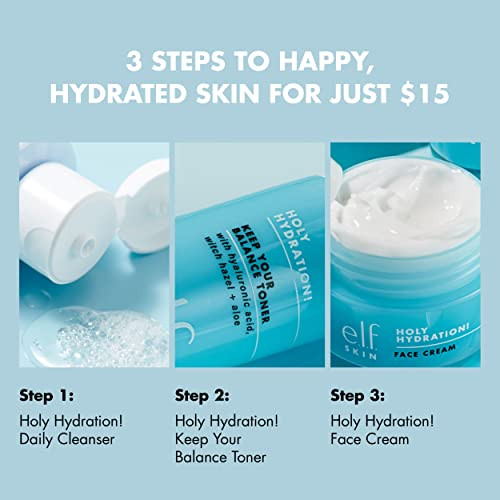E.L.F. Skin Holy Hydration The Essentials Mini Kit Cleanser Toner and Moisturizer