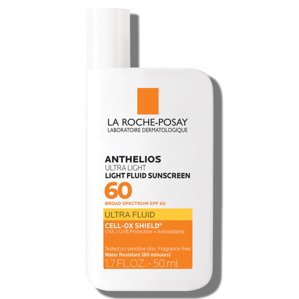 La Roche-Posay Anthelios Light Fluid Facial Sunscreen Spf 60 Lightweight Sunscreen For Face