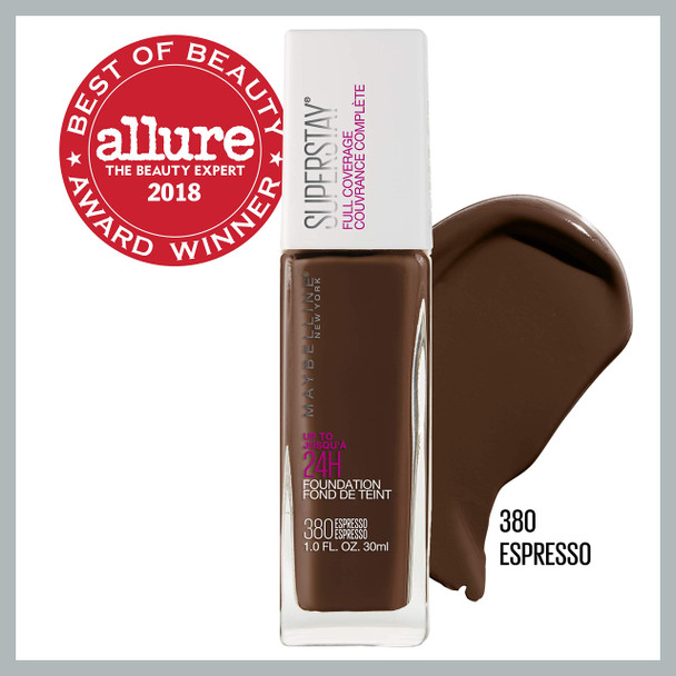 Maybelline York Super Stay Full Coverage Liquid Foundation Makeup Espresso 1 Fl Oz