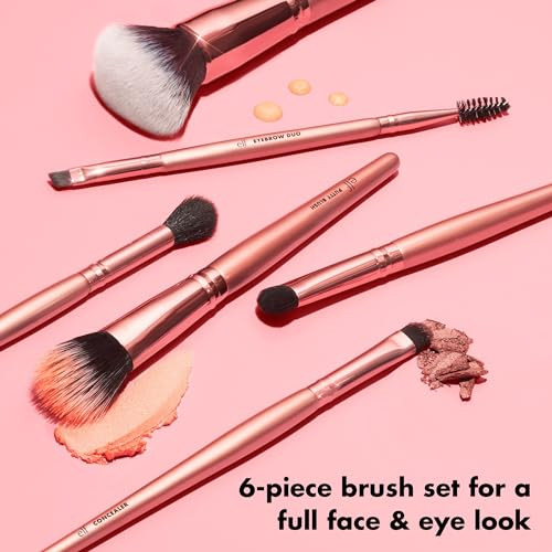 E.L.F. Flawless Face Kit Brush Collection Brushes For Face Eyes and Brows 6Piece