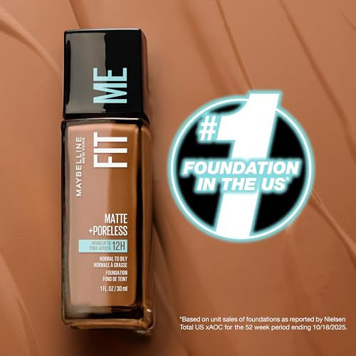 Maybelline Fit Me Matte + Poreless Liquid OilFree Foundation Makeup Light Beige 1 Count