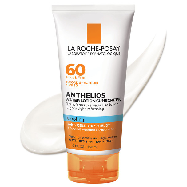 La Roche-Posay RochePosay Anthelios Cooling Water Sunscreen Lotion For Face and Body Broad