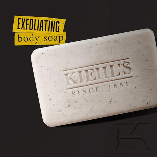 KiehlS Grooming Solutions Exfoliating Body Bar Soap MenS Body Wash Cleanses Dirt 7 Oz