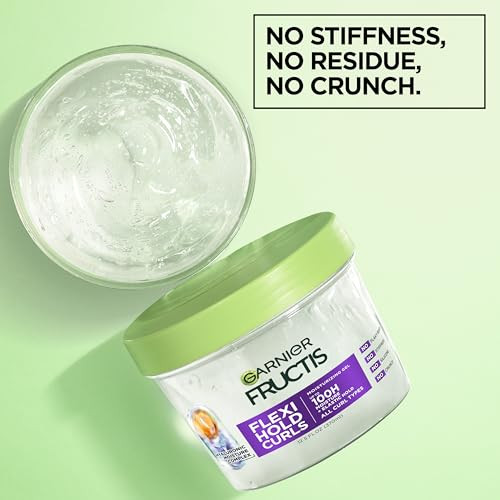 Garnier Fructis Flexi Hold Curls Moisturizing Gel Curl Hair Styling Gel With 12.5 Fl Oz