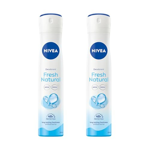 Nivea Fresh Natural Deodorant Spray 48 Hour Odor Protection For Women and 200Ml 2Pack