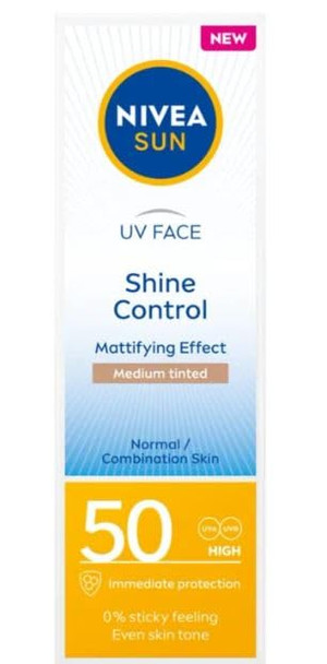 Nivea Sun Matting Face Cream Lightweight Daily Face Cream Smooth Finish Formula 50 Ml