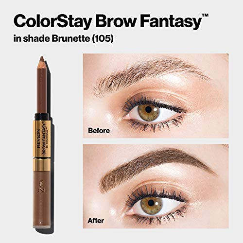 Revlon Eyebrow Gel and Pencil Colorstay Brow Fantasy 2In1 Eye Makeup Longwearing Stay Brow Fantasy 0.04 Oz