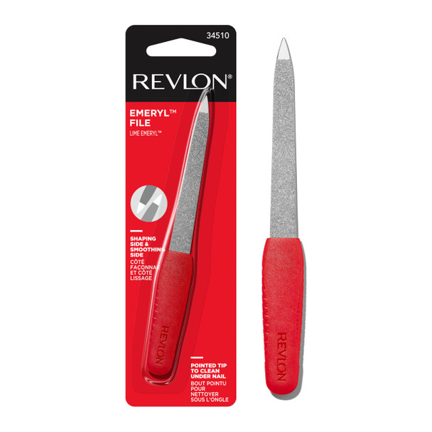 Revlon Emeryl File Metal Nail Filer With Easy Grip Handle and DoubleSided 1 Count