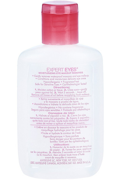 Maybelline York Expert Eyes Moisturizing Eye Makeup Remover For Waterproof Eye 2.3 Fl. Oz