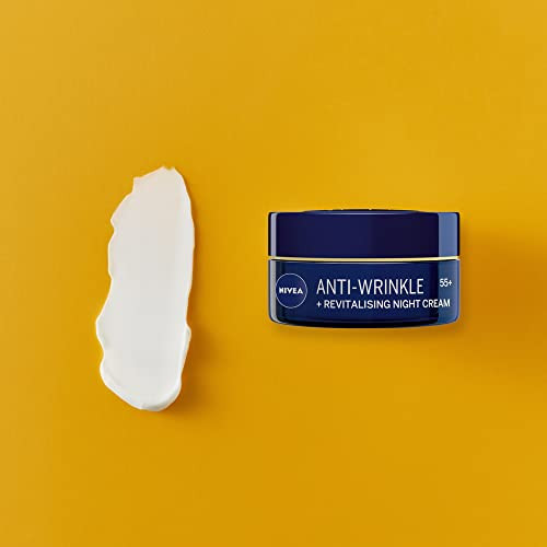 Nivea AntiWrinkle Restorative Night Cream 55+ Rich Regenerating Moisturizer With Avocado Oil 50 Ml