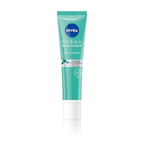 Nivea Derma Skin Clear Night Exfoliator LeaveOn Facial Care With Glycolic Acid 40 Ml