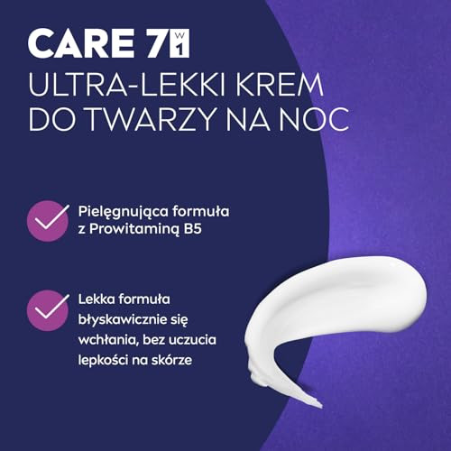 Nivea Care 3In1 Light Night Face Cream Lightweight Facial Cream With ProVitamin 100 Ml